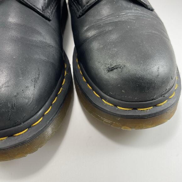 Dr Martens Docs 26860 Lined Combat Boots Womens Size 10 Black Leather 8-Eye - Picture 9 of 12